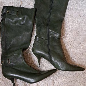 Nine West Nevan Kitten Heeled Leather Boots